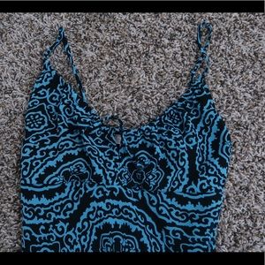 Blue and Black Pattern Dress